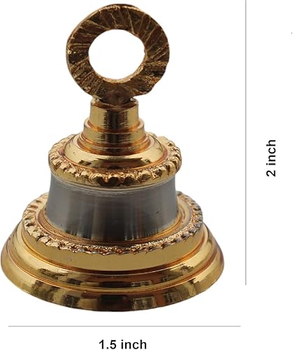 Miniatura 4 de Campanas de latón chapado en plata de 2 pulgadas, decoración de Navidad, cascabel, cascabel, manualidades, decoración de Navidad, decoración del