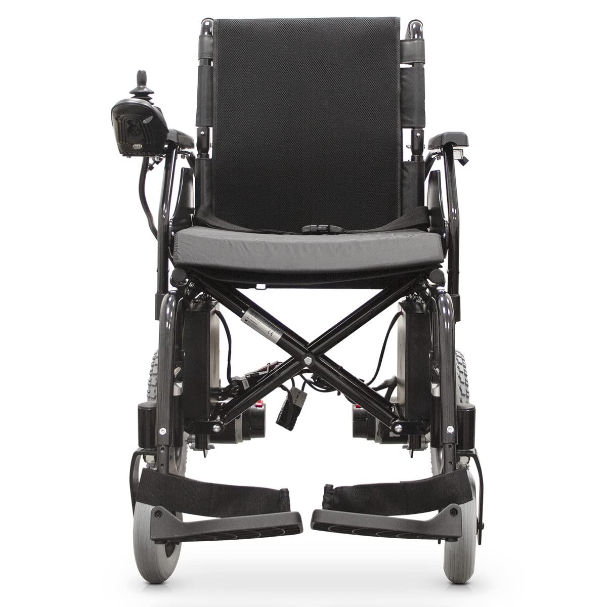 QUIRUMED Silla de ruedas eléctrica plegable EASY PLUS, Acero, Autonomía 20 Km, Frenado electromágnético, Velocidad máxima de 7 km/h, Para mayores, Para minusválidos