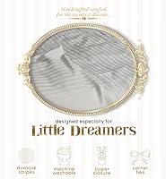 Vista 3 de Funda de edredón protectora para edredón de niños pequeños, 100% algodón, con cremallera para bloquear el edredón del polvo, se adapta a cuna