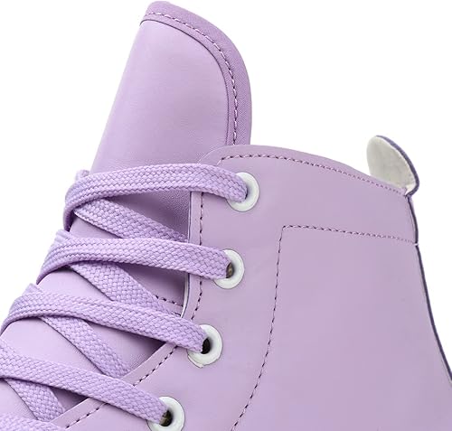 Miniatura 4 de Patines de ruedas para mujeres y hombres, zapatos altos de piel de vacuno, patines clásicos de doble fila, patines de cuatro ruedas para hombres y