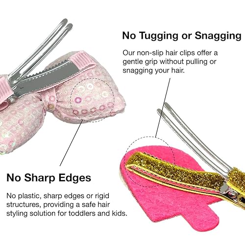 Miniatura 3 de Pinzas para el cabello con purpurina para niñas, 9 piezas de diamantes de imitación brillantes antideslizantes, pinzas de cocodrilo, pasadores para