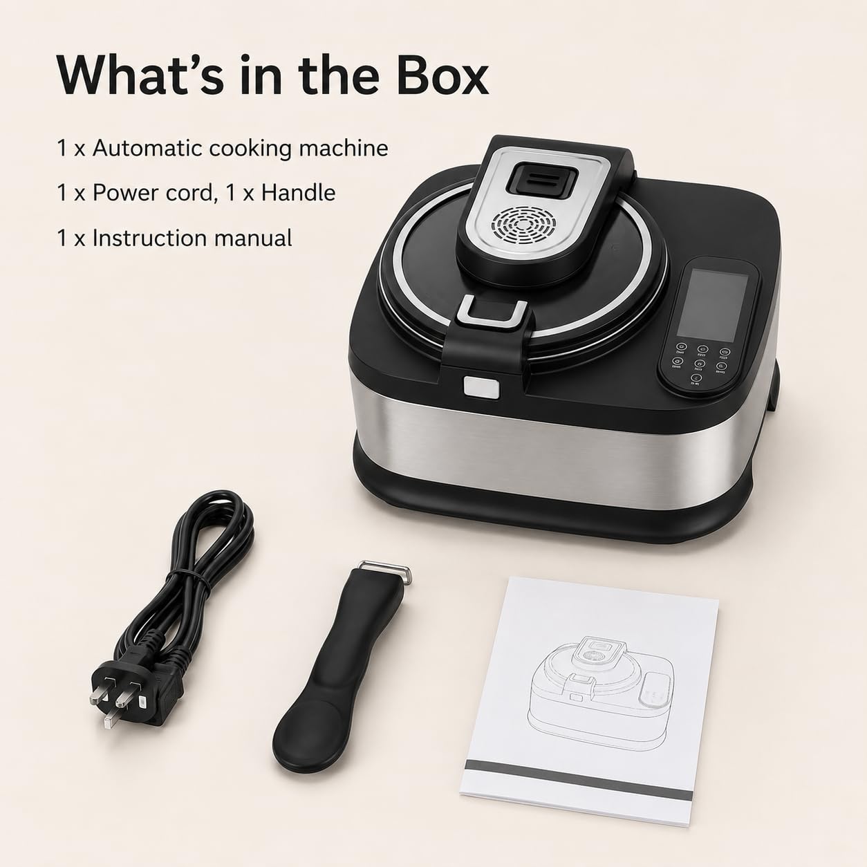Machine à cuisiner automatique pour sauter et mijoter, capacité de 5 L