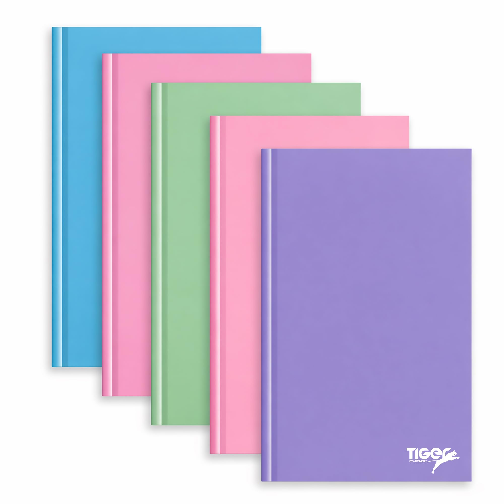 Lotus Pastel Notebook A4/A5/A6, 144 Pages Each, 70 GSM Writing Paper, School, Office, Study & Note Taking, Light Blue, Light Pink, Purple, Green