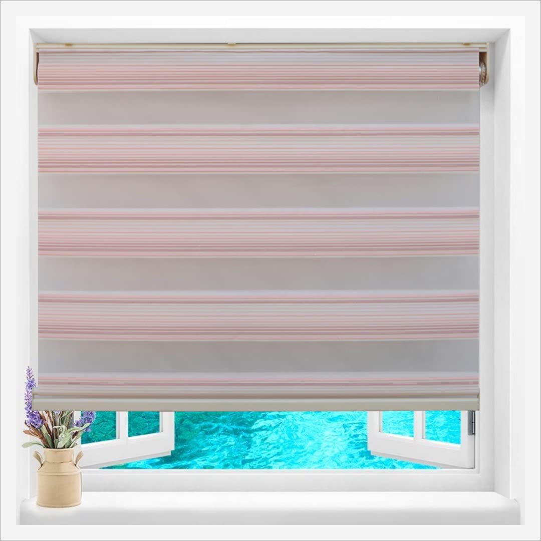 Store enrouleur zébré brillant Sewtony 190x200 cm jour nuit pour chambre et cuisine