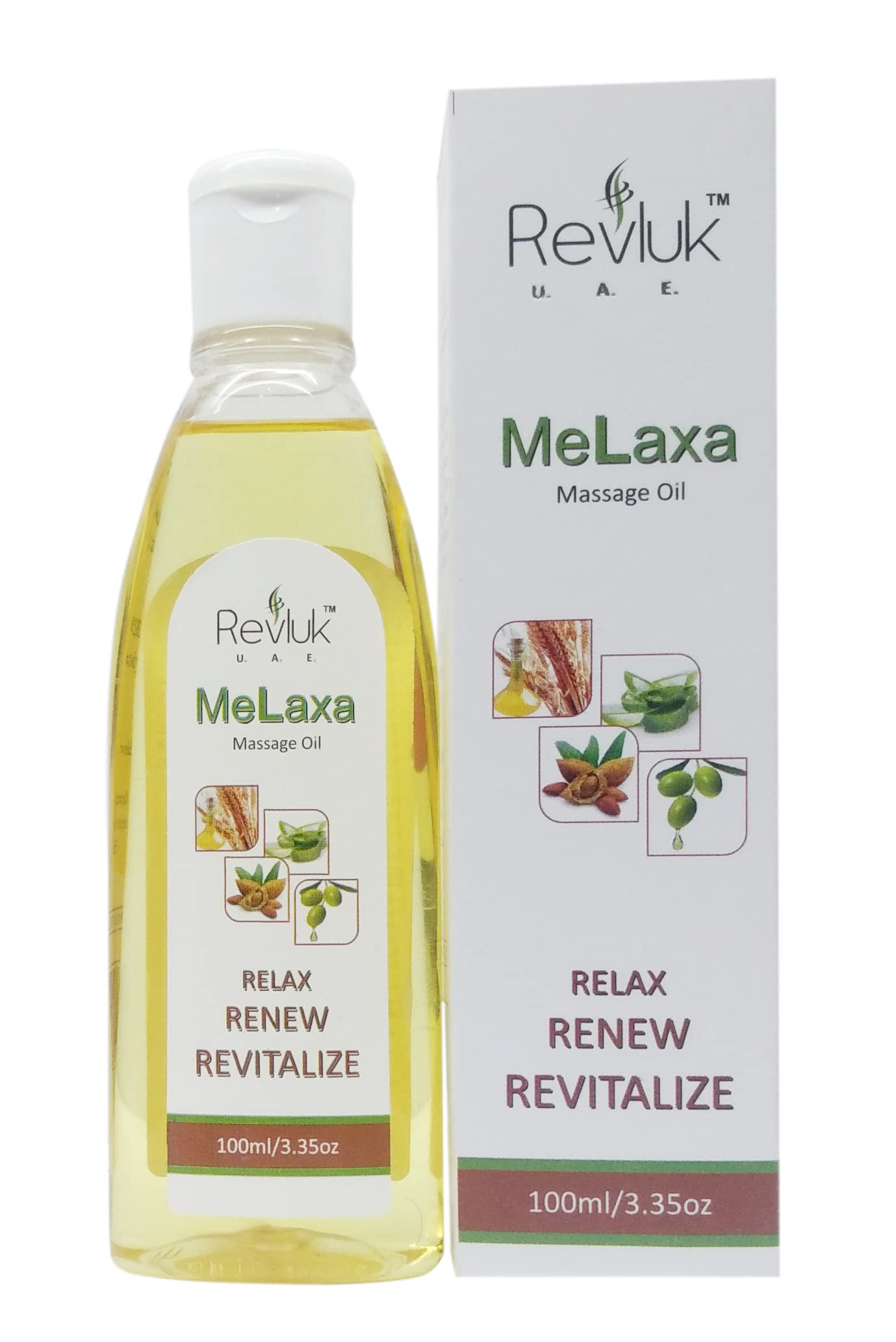 Revluk- Melaxa Body Massage Oil for Women & Men - Sensuous & Relaxing Body Oil for Dry Skin to Normal Skin with Sunflower Oil & Almond Oil | Aromatherapy Massage Oil for Pain & Stress Relief 100 ml
