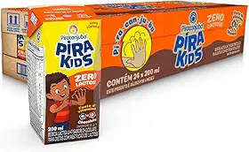 Pack Achocolatado Pirakids Zero Lactose Piracanjuba 200ml - 24 Unidades