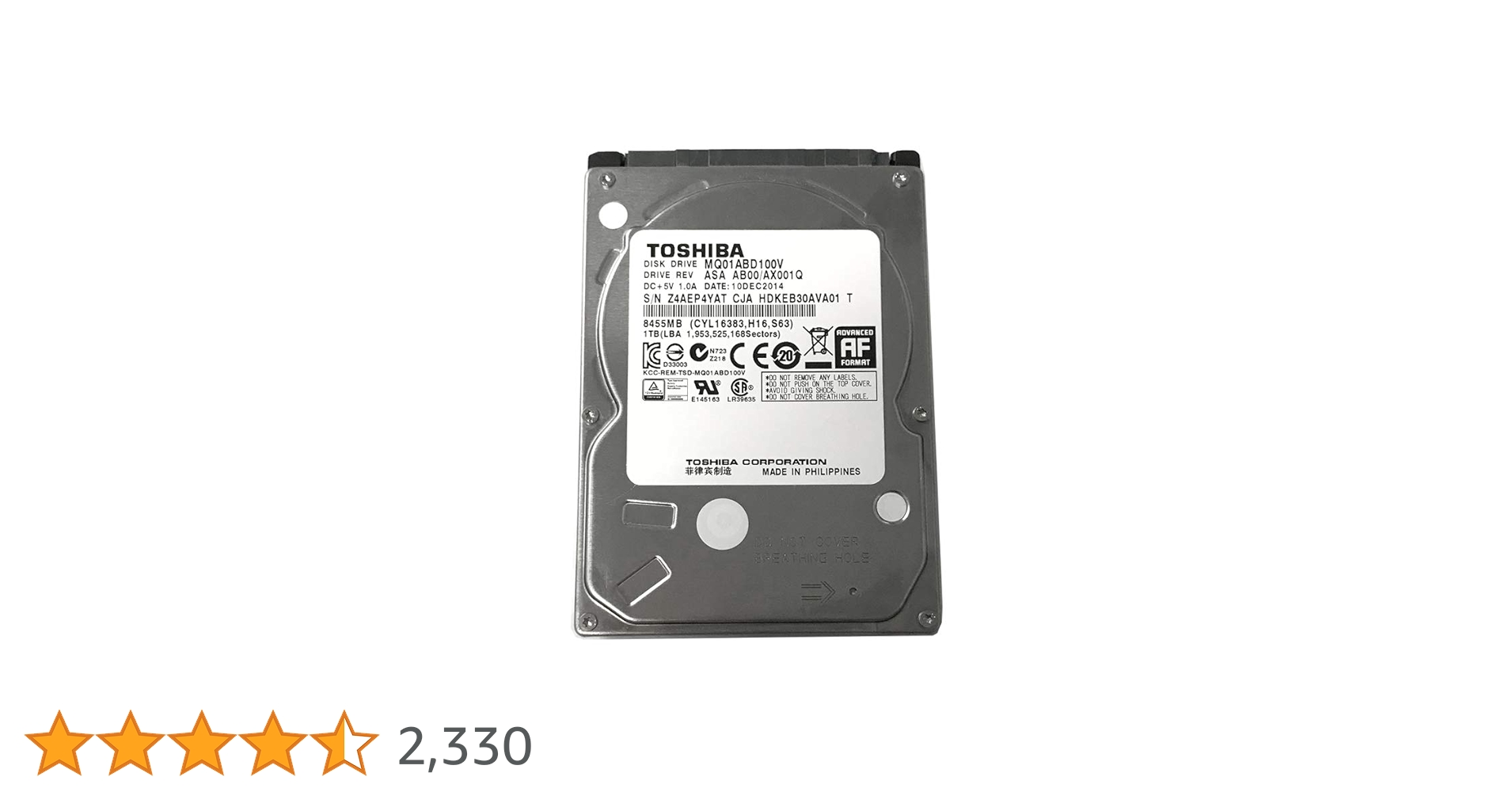 TOSHIBA HDD 1TB 4個セット TOSHIBA HDD 1TB 4個セット 1TB × 4個セット』 東芝 DT01ACA100