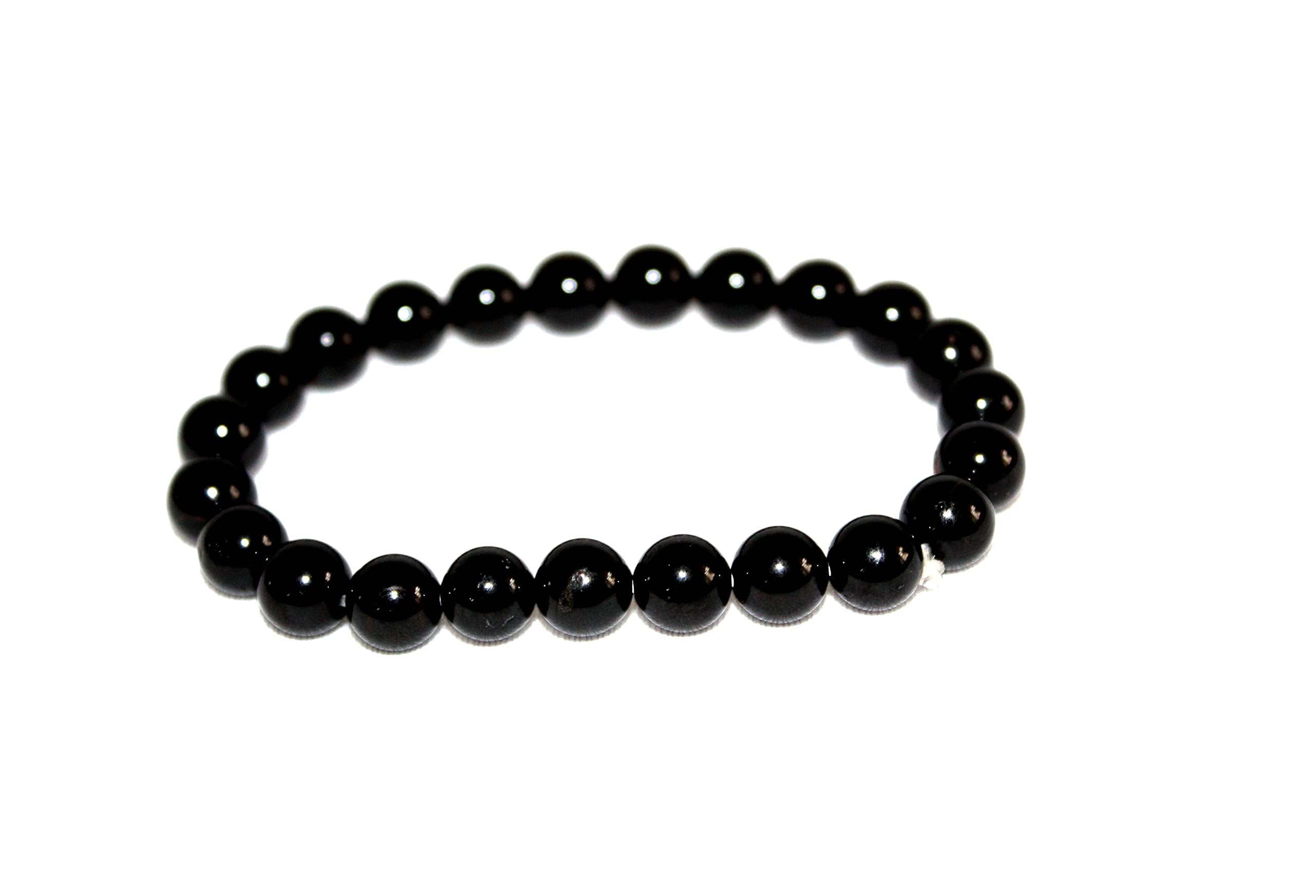Jet Natural 8mm Bead Bracelet Gemstone Healing Good Luck Chakra Crystals Bracelets (Tourmaline) (B0CR6MTQ77) Amazon Price History, Amazon Price Tracker