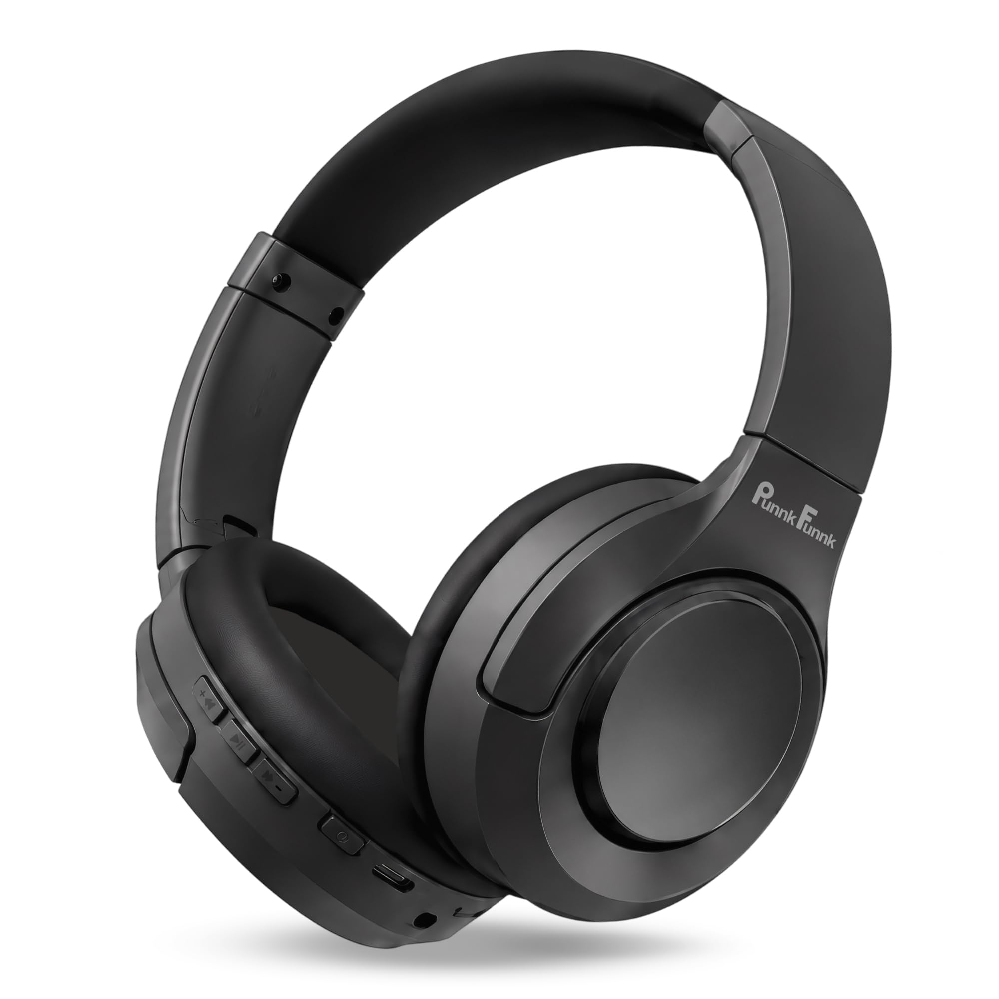 PunnkFunnk BeatXtra Pro Wireless Bluetooth Headphones V5.3, Over-Ear Stereo Headset with 40mm Drivers, Noise Cancelling, Soft Cushioned Ear Cups, 10m Wireless Range, Teen & Adults (Black)-image-13