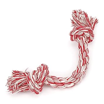 Heads Up For Tails Better Than Basics Rope Dog Toy with Two Knots - Pink - M | Best Rope Toy