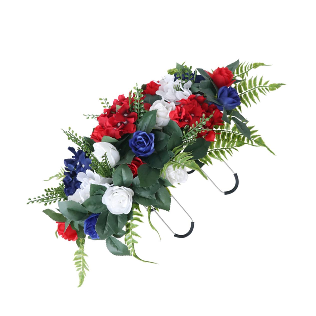 Fleurs Artificielles pour Cimetière Décoratives, Légères et Résistantes la Décoloration Extérieure, Adaptées aux Tombes et Pierres Tombales Ambiance Élégante et Solennelle