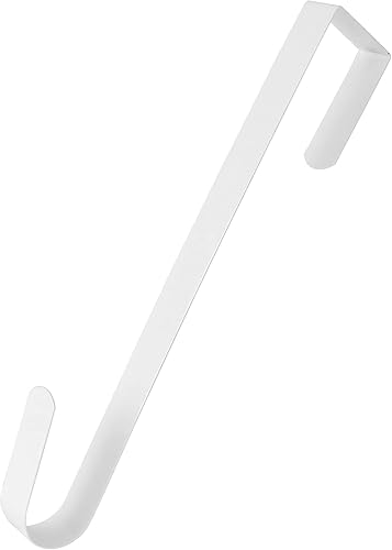 RN'D - Gancho para corona de puerta Soporte de corona de metal fino para puerta delantera o trasera (blanco, 12 pulgadas)