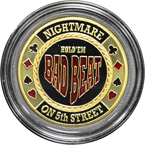 MRC POKER Hand Painted Poker Card Guard Protector - Bad Beat