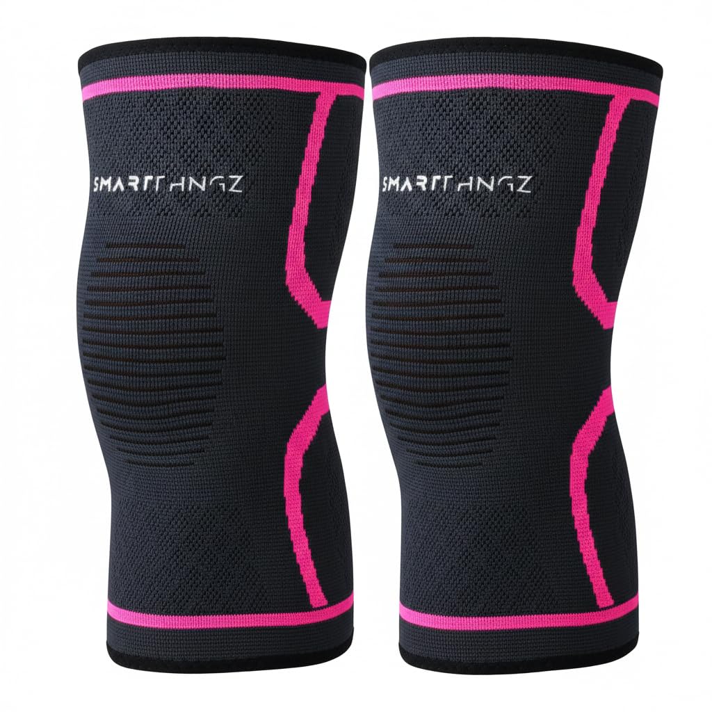 SMART THNGZ – Kniebandage für Männer & Damen M 2er-Pack – Elastische Kniebandage mit Kompression – Unauffällig unter Kleidung tragbar – Ideal für Sport, Alltag & Meniskus-Unterstützung bei