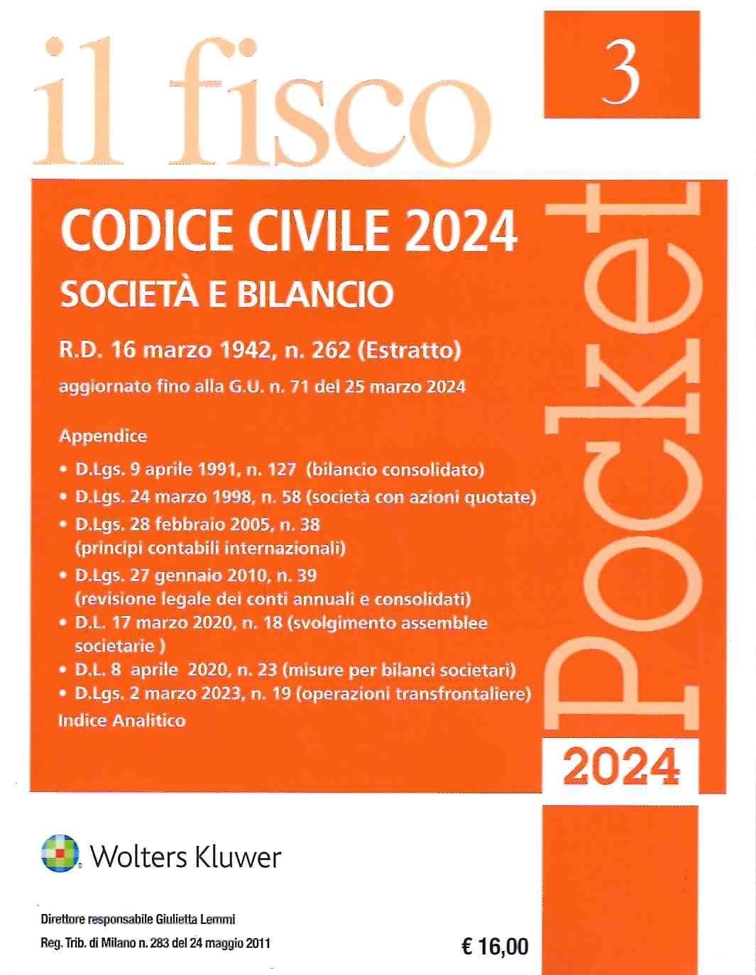 Codice civile 2024 società e bilancio - 4