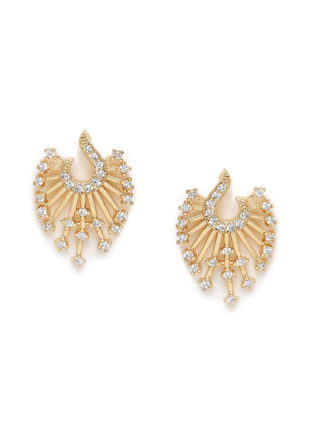 ZAVERI PEARLS Stud Earrings for Women (Golden) (ZPFK9778) (B08QF2HCZ7) Amazon Price History, Amazon Price Tracker