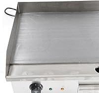 Vista 5 de Plancha comercial, 4400 W, 110 V, placa eléctrica de encimera plana, plancha eléctrica de acero inoxidable, control termostático ajustable