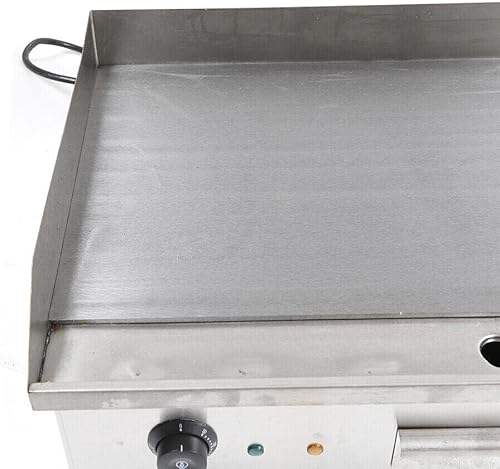 Miniatura 5 de Plancha comercial, 4400 W, 110 V, placa eléctrica de encimera plana, plancha eléctrica de acero inoxidable, control termostático ajustable para
