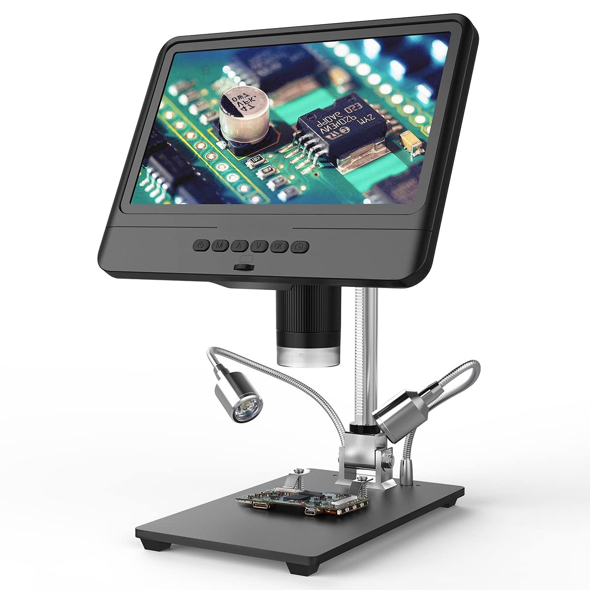 Microscope Digital Microscope 8.5Inch LCD Display Screen Adjustable 1080P Scope Tool(with Battery)