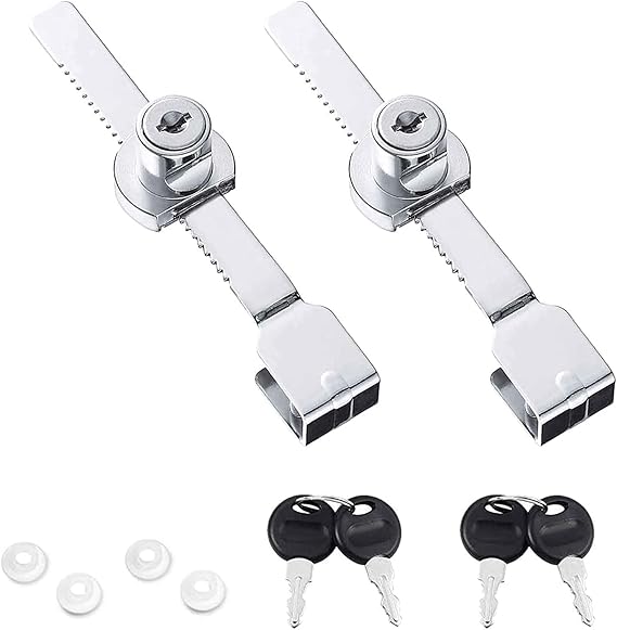 Sliding Glass Door Lock, Display Case Lock,Showcase Lock Ratchet Lock