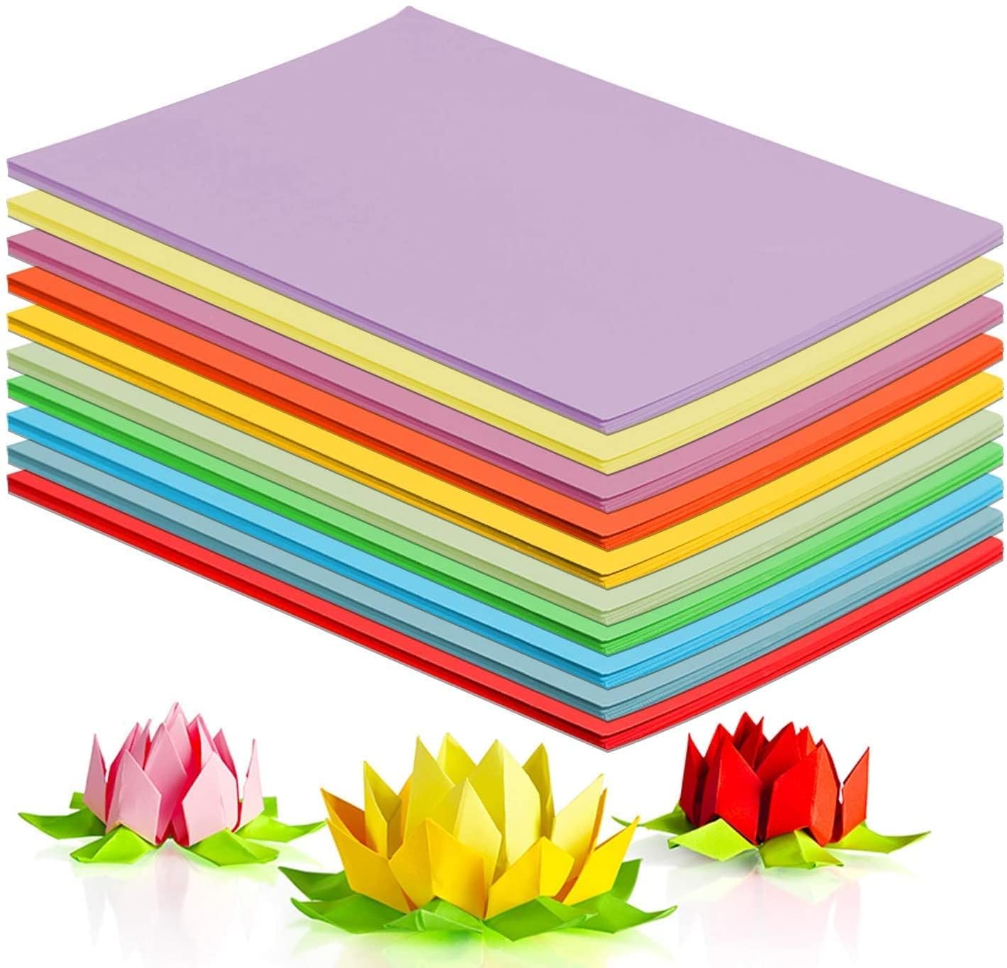 HRBS A4 Color Sheet For Project and Assignment Work 90 GSM Origami Paper Set of 50 Sheets.