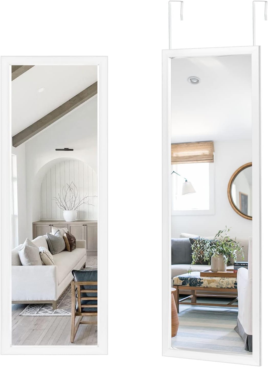 Amazon.com: NeuType Wall-Mounted Mirror 43"x16" Rectangular Hanging ...
