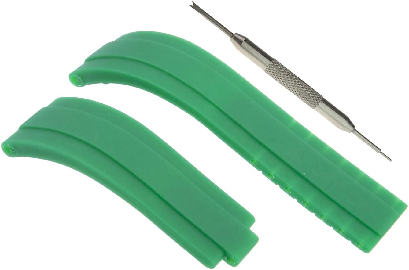 21mm Watch Strap Band Compatible with Yacht Master 116655 Oysterflex | Free Spring Bar Tool