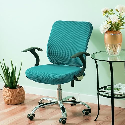 Miniatura 9 de Gardaner Funda para silla de oficina resistente al agua, protector dividido y elástico jacquard elástico universal para silla de trabajo de