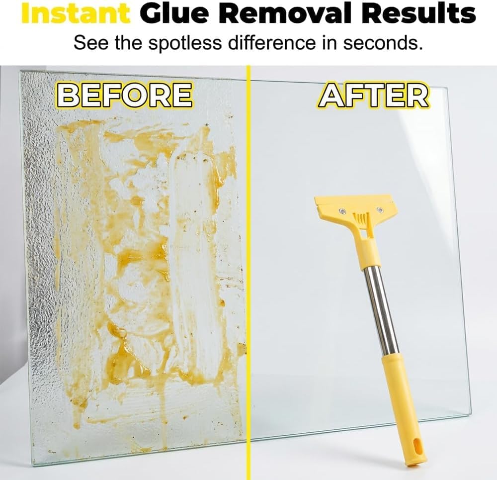 Pala adhesiva para azulejos de vidrio, herramienta de limpieza multifuncional para el hogar para varias superficies, removedor de pintura para vidrio, azulejos y suelos, paquete de 3