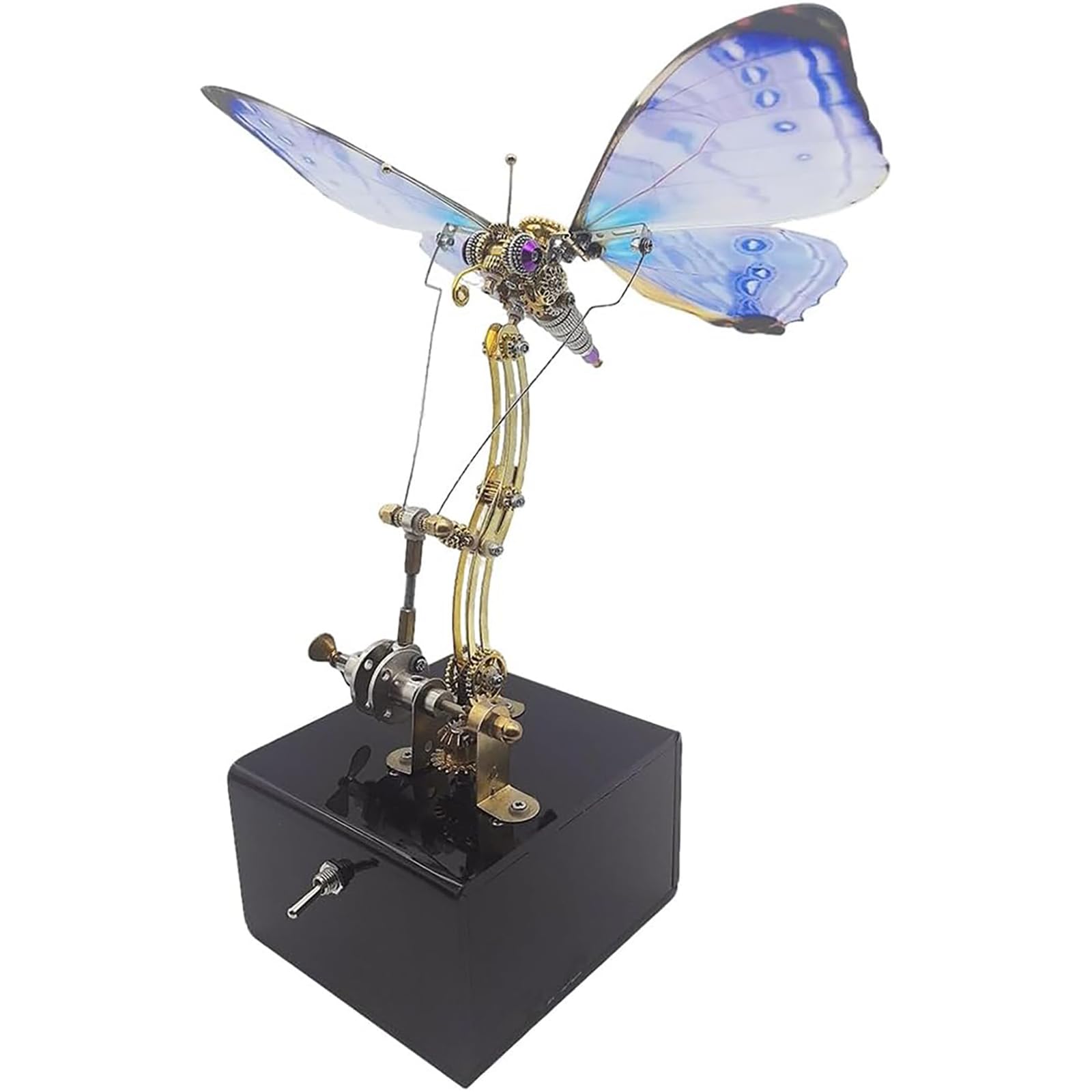 Genérico Rompecabezas 3D Metal Mariposa Dinámica, Kit de Modelo con Caja Música