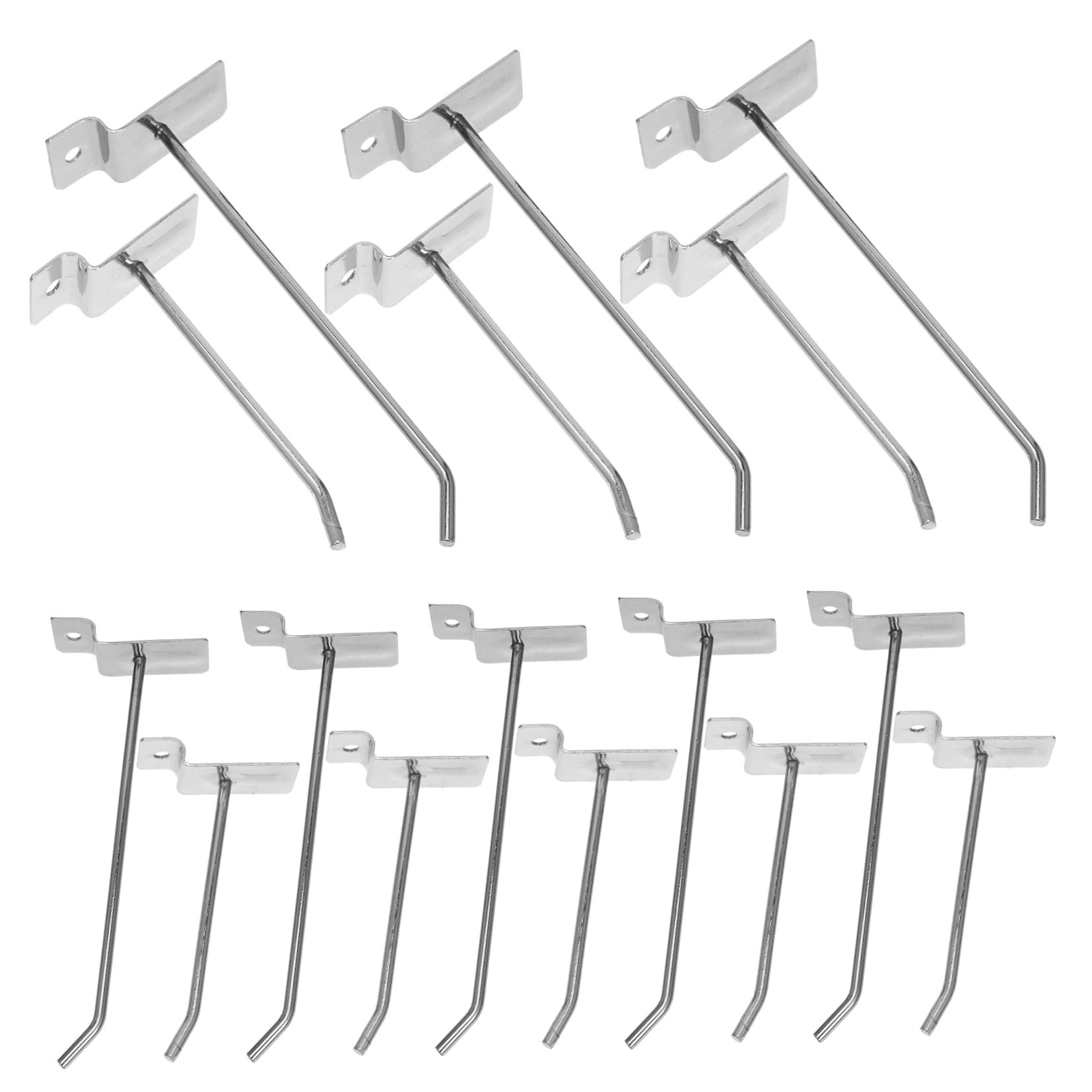 50 Stück Metall Lochwandhaken für Handyzubehör, Silber, Eisen
