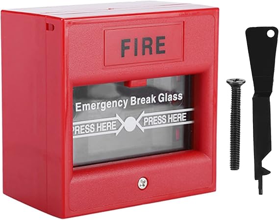 Emergency Door Release, Glass Break Alarm Button Fire Exit Access Control Switch, Red