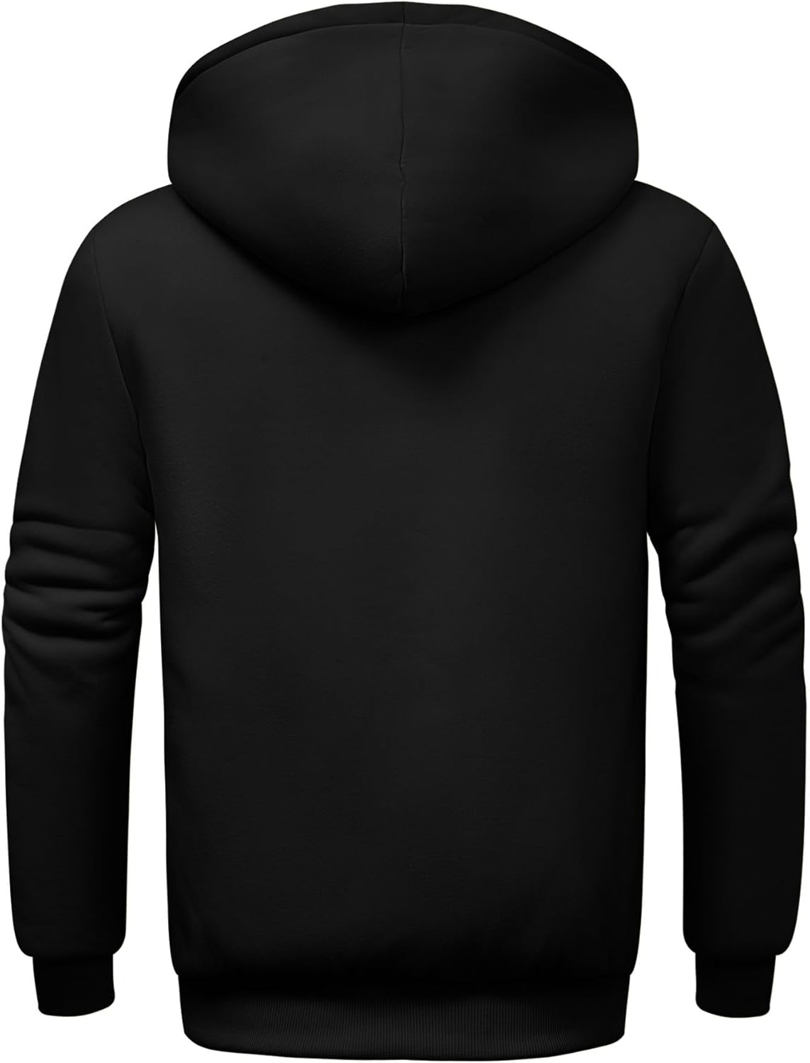 Little Beauty Zip Up Hoodies for Men Heavyweight Fleece Jacket Casual Hooded Sweatshirt with Pocket - Image 3
