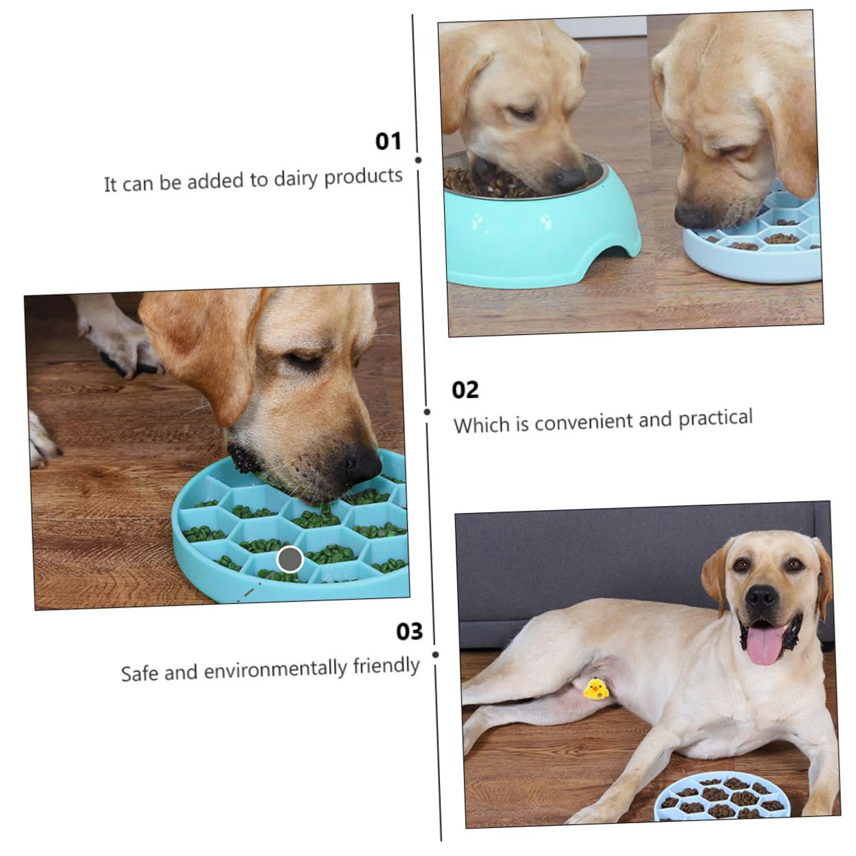 Toyvian Langsamer Saugnapf für und aus Anti Futternapf Hunde Silikon Erstickungsfunktion Rutschfestem für Gesundes Stressfreies Füttern
