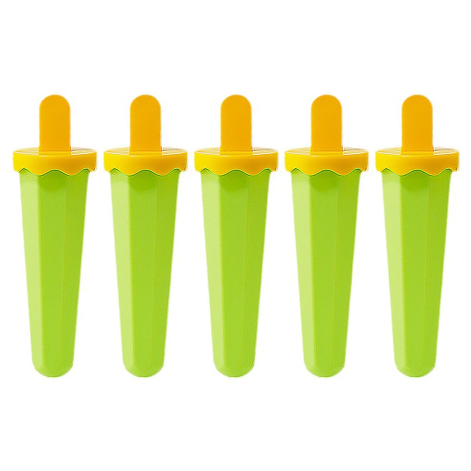 Buxuaaaa 5Pcs Silicone Popsicles Mold Ice Cream Mold with Drip Guards Popsicles Maker Ice Lollys for Cream Lollys