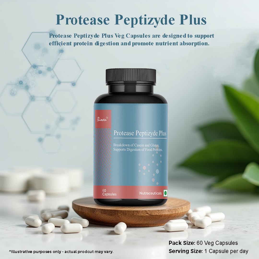 Protease Peptizyde Plus 60 Veg Capsules | Digestive Enzyme Blend with Peptidase & Protease | Supports Protein, Casein & Gluten Digestion — Amazon image 4