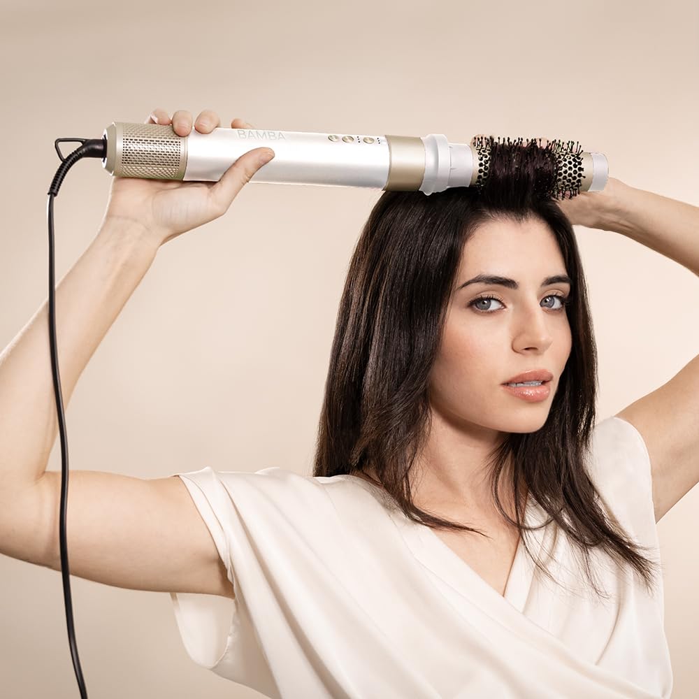 Cecotec - Brosse Soufflante CeramicCare AirGlisse Champagne 1400W, Technologie Coanda, 3 Vitesses, 3 Températures, Contrôle Intelligent de la Chaleur, 110000rpm