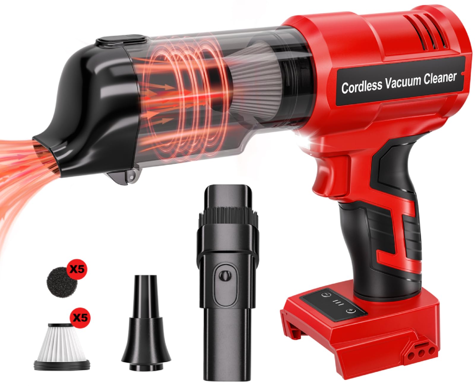 Cordless Handheld Vacuum Cleaner for Milwaukee 18V Battery: 3-Speed Modes Portable Vacuum…