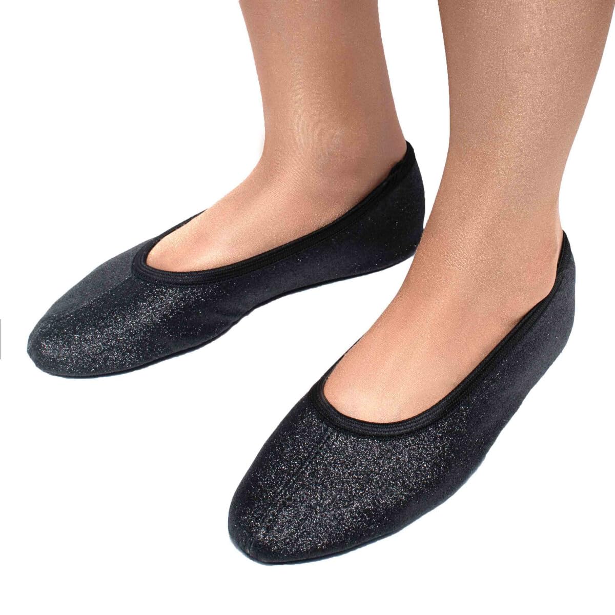 Lappade Zapatillas de gimnasia, zapatillas de ballet para mujer, hombre, niña, niño, con suela de goma con purpurina