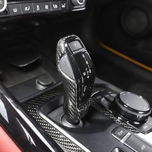 Miniatura 3 de Daeiclru Funda de fibra de carbono real para Toyota Supra GR A90 A91 MK5 2019-2022, funda para pomo de palanca de cambios, accesorios de ajuste de