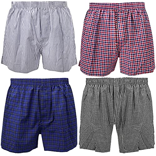 Falari 4-Pack Men's Boxer Underwear 100% Cotton Premium Quality2