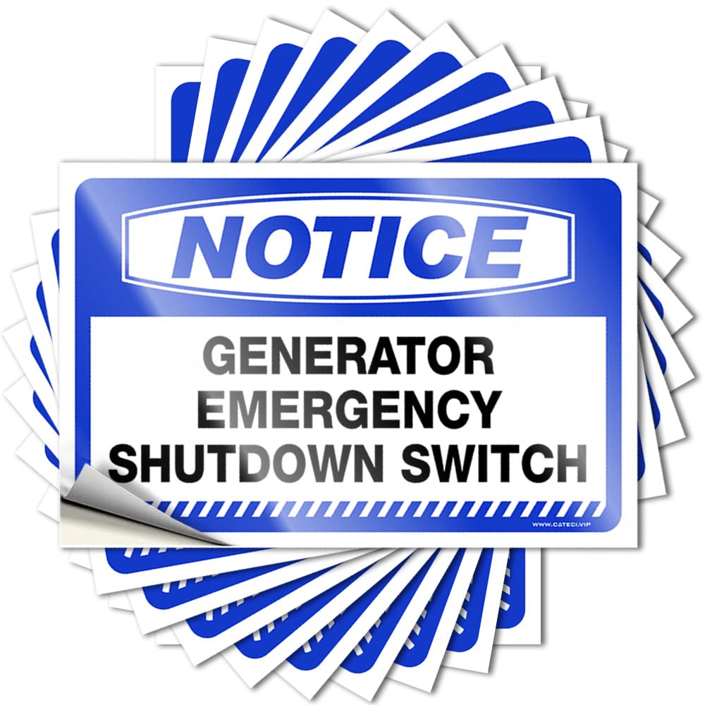 Quote Sweet Easy Apply | Notice Generator Emergency Shutdown Switch Retro Helmet Peel and Stick(12X18CM)