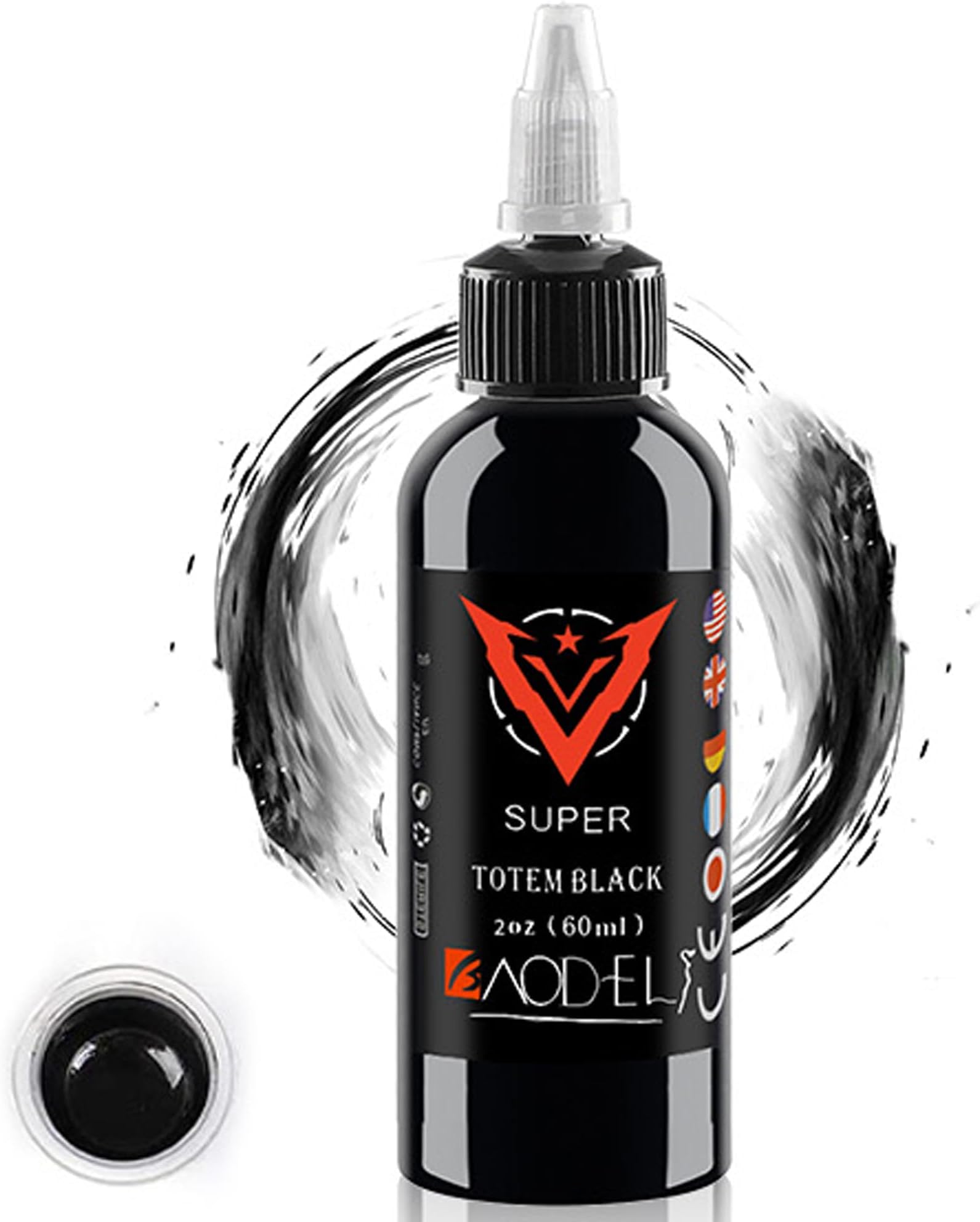 BaodeLi1 Bottle 4 OZ Tattoo Ink Super Black Ink Pigment Set Kits Body Arts 120 ml Black Professional Beauty Permanent Makes Up Paints (120ML)