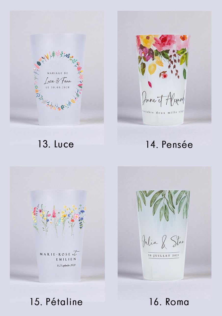 Gobelet Personnalisable pour Mariage - Eco Cup en Plastique (50)