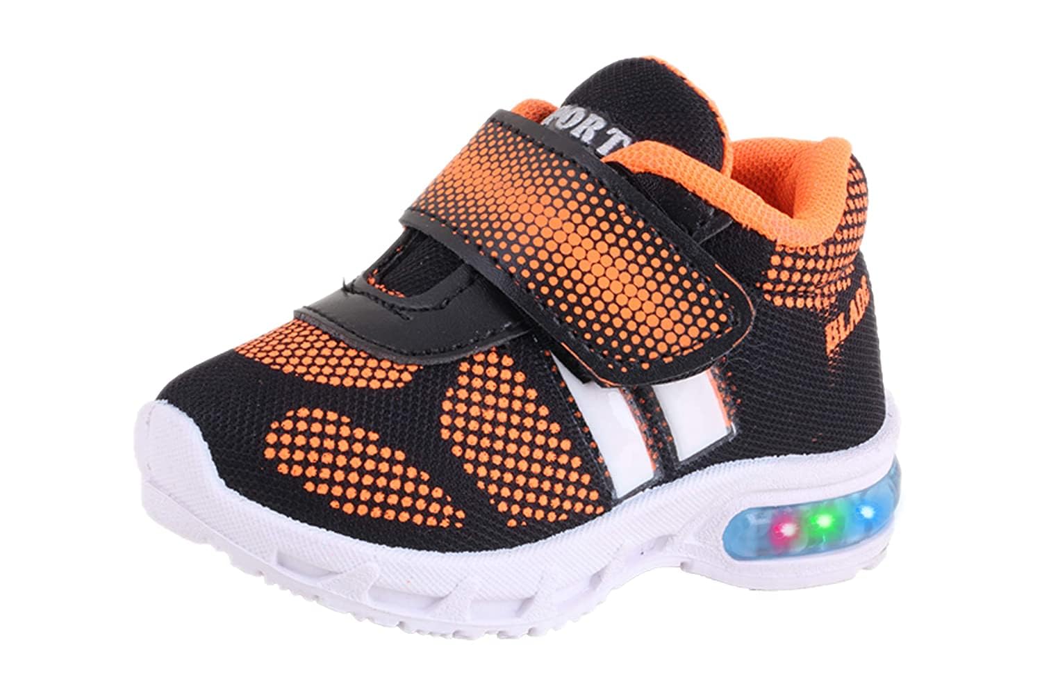 NEOBABY Unisex Casual First Walking Lighting Shoes for 15 Months to 4 Years Boys and Girls Orange (B0CVSHX7L9) Amazon Price History, Amazon Price Tracker
