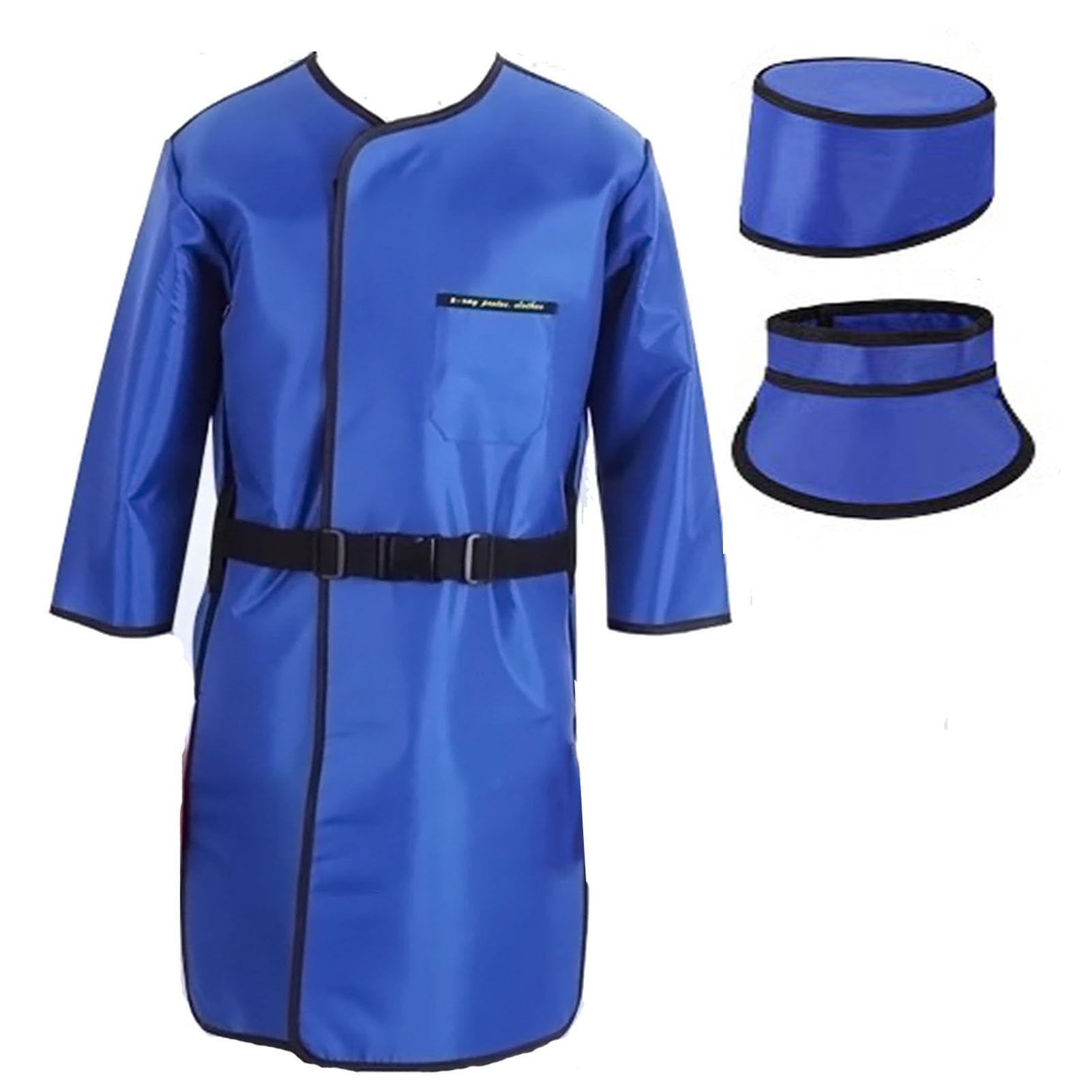 Delantal de Plomo Conjunto De Delantal De Plomo Con Protección Contra Rayos X, Chaleco De Plomo Con Escudos De Radiología For Adultos, Ropa De Plomo De Manga Larga Con Sombrero Y Collar De Protección