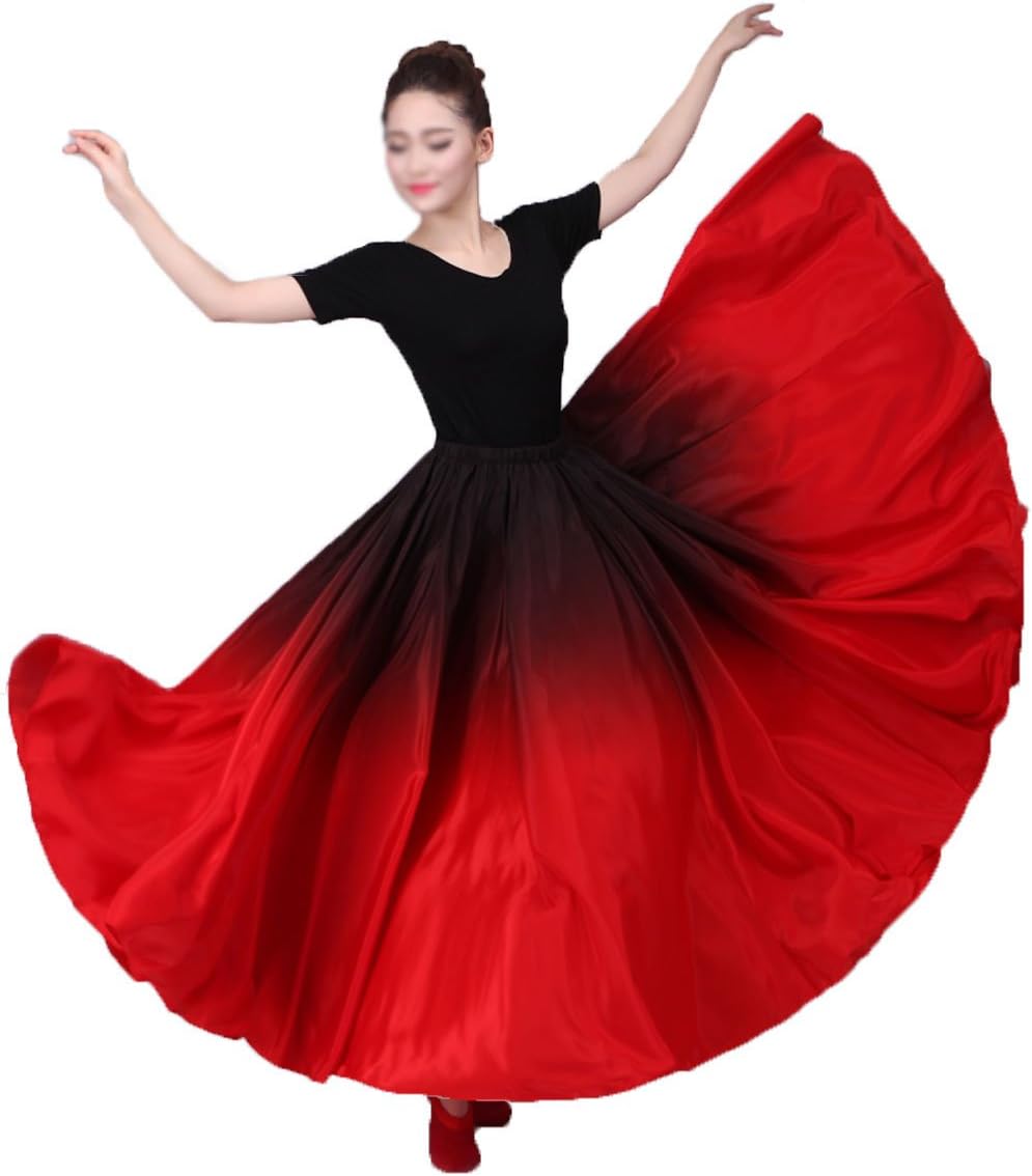 Amazon.co.jp: [SHOLIND] 広がるクラーデションスカート ダンス衣装