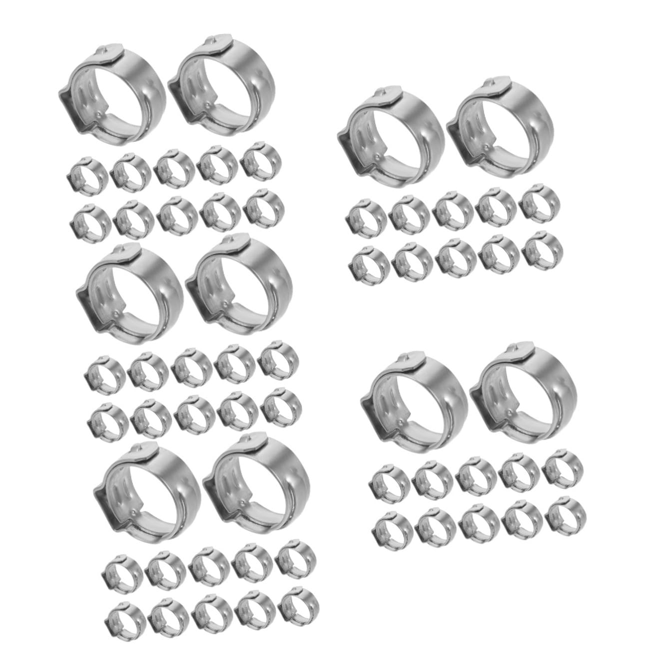 5 Ensembles Clips De Serrage Inoxydable Lot De Anneaux Pex Pour Tuyaux Outil De Montage Pour Connexion Étanche Durable 50 Pièces * 5