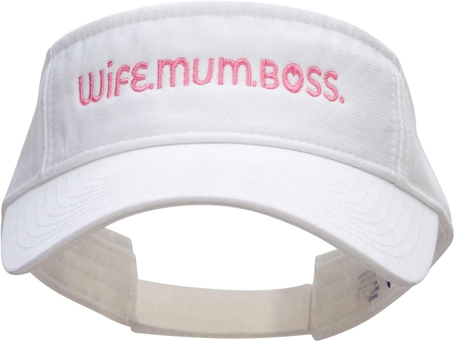 Wife Mum Boss Embroidered Pro Style Cotton Twill Washed Visor