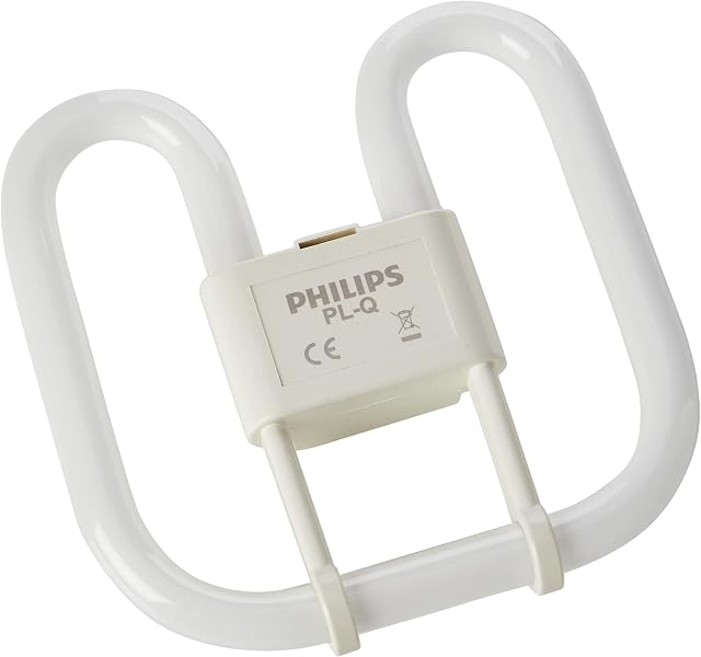 Philips PL-Q 16W GR10Q 4 Pin Compact Fluorescent Light Bulb - 16W/830/4P Warm White Light Bulb (10,000 Hours), 1 Count (Pack of 1)